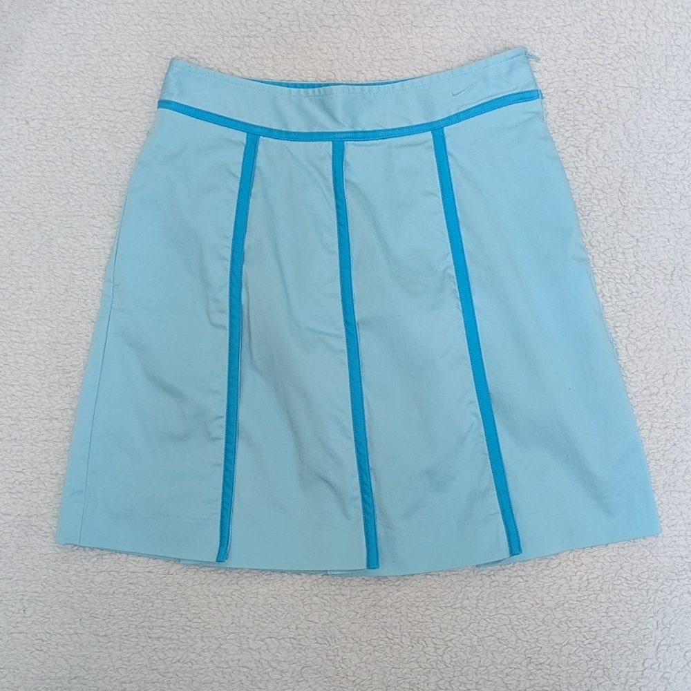 Nike Women's Pleated Teal Blue Golf Tennis Preppy Country Club Skort XS 2